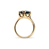 Majesty Ring with London Blue Topaz and Rubies in 9ct Ina Gold