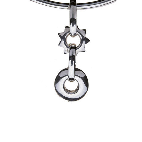 Cog and Saucer Pendant Duo Sterling Silver