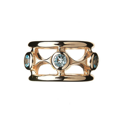 Princess Ring with Diamonds in 9ct Ina Gold