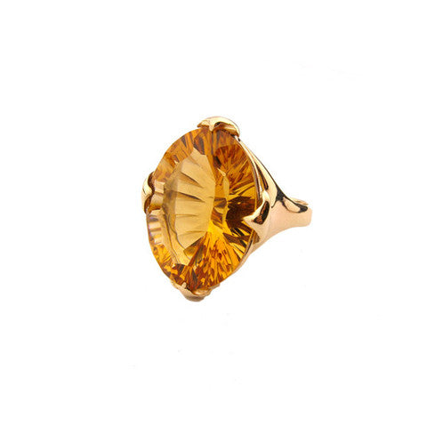 Large Majesty with Fancy Citrine in 9ct Ina Gold
