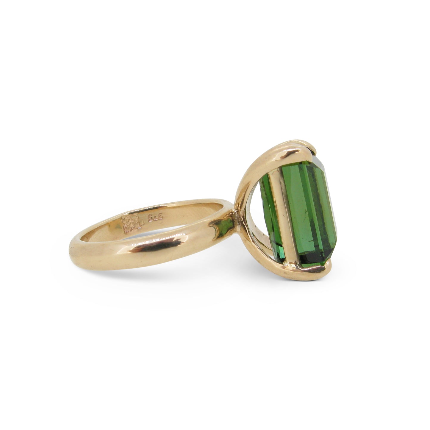 The Rock Ring with Green Tourmaline in 9ct Ina Gold